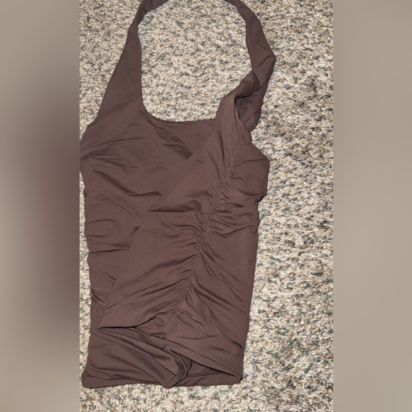 Women’s Brown Halter Tank Top - Picture 3 of 6